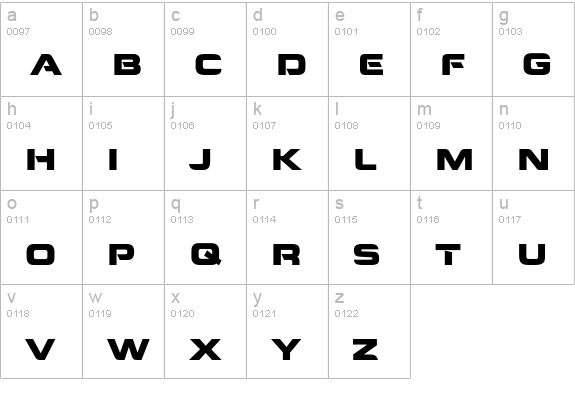 Corporate-Normal lowercase a-z preview