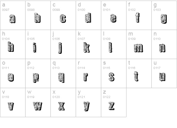 Corporate Suit Shadow lowercase a-z preview