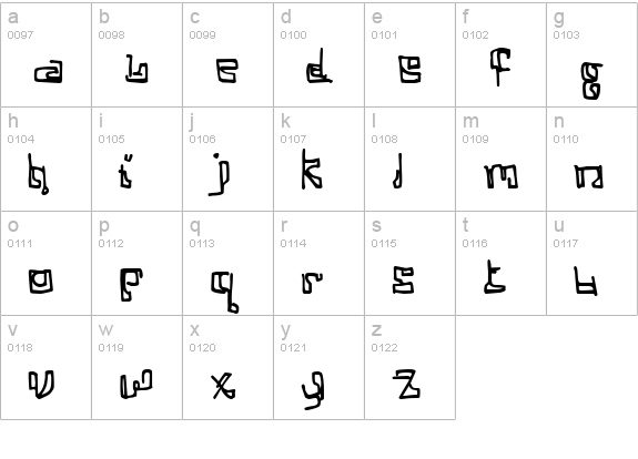 Cosine Katie lowercase a-z preview