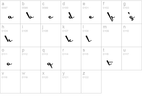 CottingleyOutgoing lowercase a-z preview