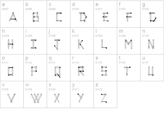 CoughingNails lowercase a-z preview