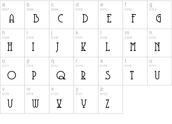 CoventryGarden lowercase a-z preview