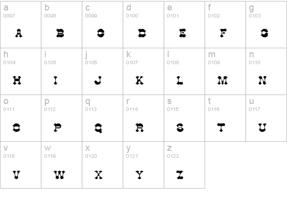 Cowboy Normal lowercase a-z preview