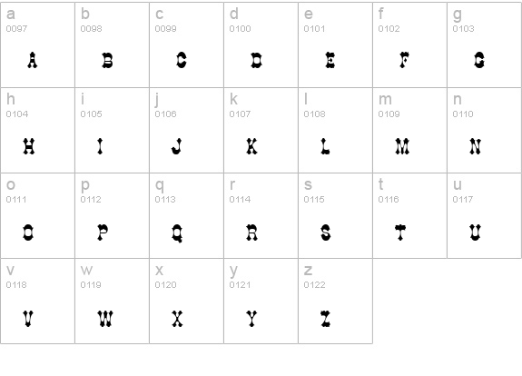 Cowboy Thin Normal lowercase a-z preview