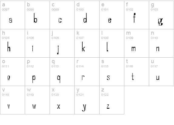 Cowpoke lowercase a-z preview
