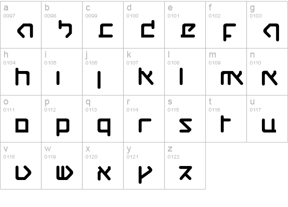 CQN-Molecular-Thermo-Regular lowercase a-z preview