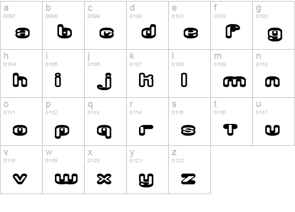 Crackdown O1 BRK lowercase a-z preview