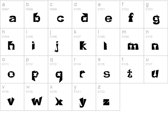 Crackwhore lowercase a-z preview