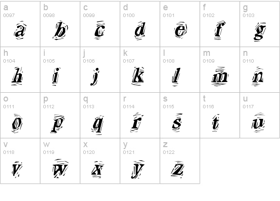 Craft-Black lowercase a-z preview