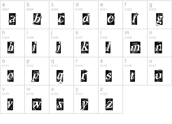 Craft BlackReversed lowercase a-z preview