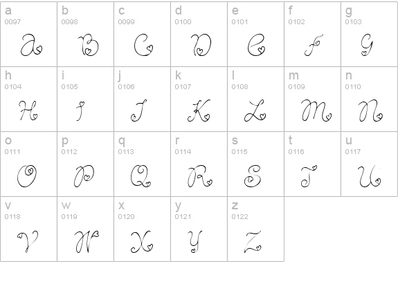 Craftopia Love lowercase a-z preview