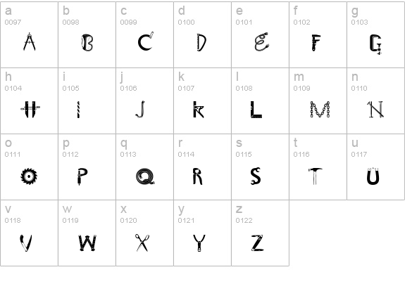 CraftsmanSCapsSSK Regular lowercase a-z preview