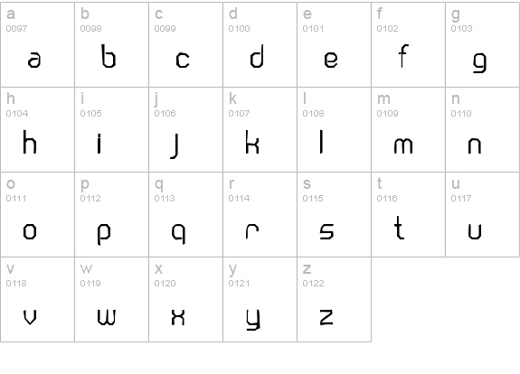 Cranberry Gin Gaunt lowercase a-z preview