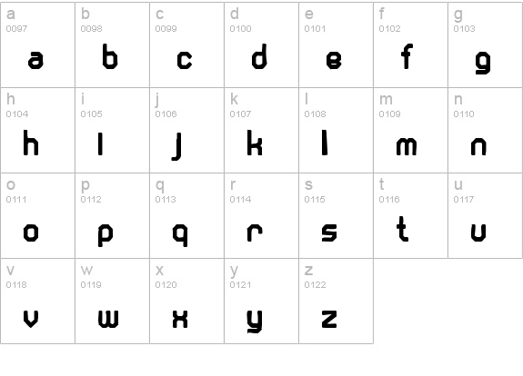 Cranberry Gin Ink lowercase a-z preview