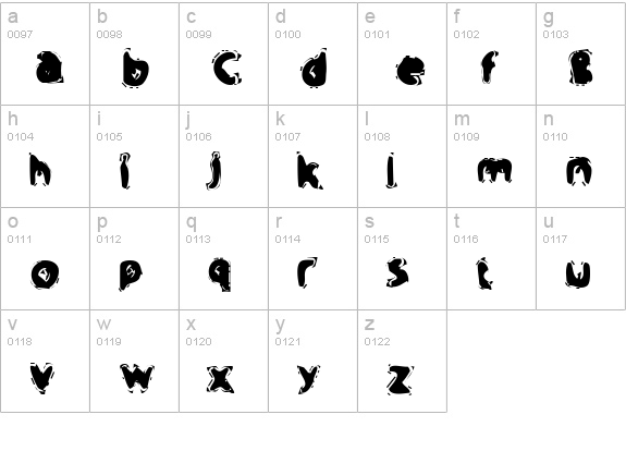 Crap Music lowercase a-z preview