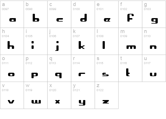 Crapola lowercase a-z preview