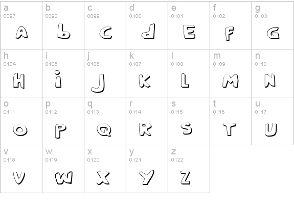 Crappity-Crap-Crap 3D lowercase a-z preview