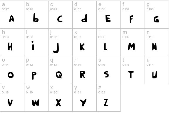 Crappity-Crap-Crap Cond lowercase a-z preview