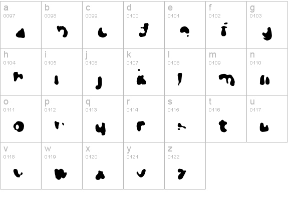 Crash-Normal lowercase a-z preview