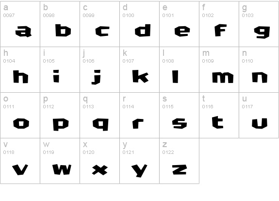 CrashBangWallop-Medium lowercase a-z preview