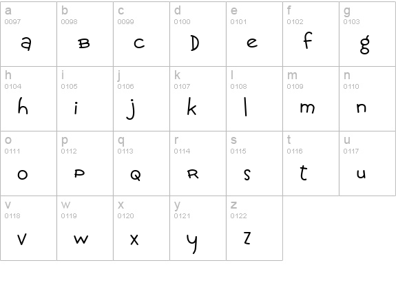 Crazy Girlz Brunette BTN lowercase a-z preview