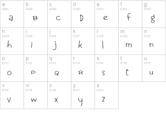 Crazy Girlz Brunette BTN Lt lowercase a-z preview