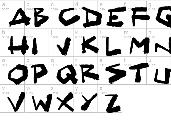 Crazy Guy
 lowercase a-z preview