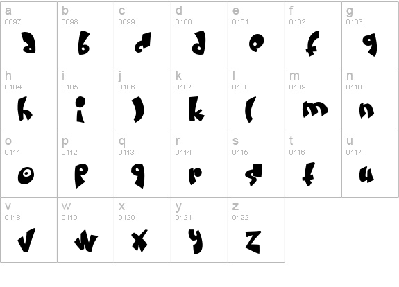 Cream and sugar lowercase a-z preview