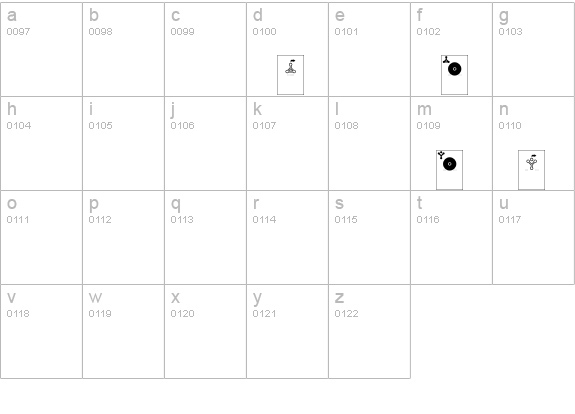 Creation6 lowercase a-z preview