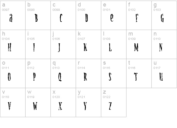CreatureA lowercase a-z preview