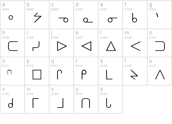 CreeNormal lowercase a-z preview