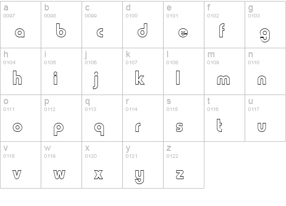 CremonaOpen lowercase a-z preview