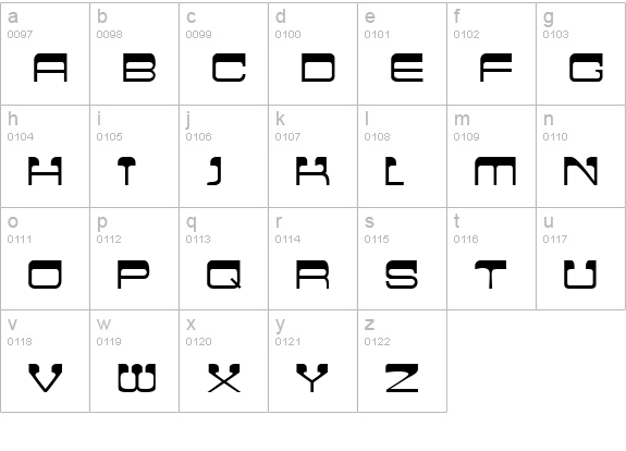 CrewCutCaps lowercase a-z preview