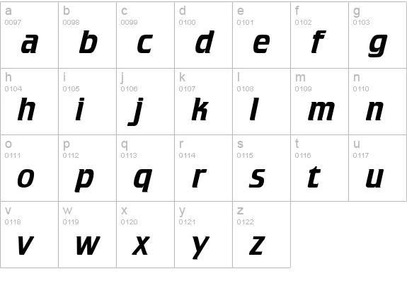 Crillee lowercase a-z preview