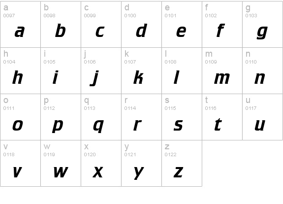 Crillee Italic Plain lowercase a-z preview