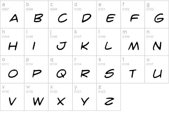CrimeFighter BB lowercase a-z preview
