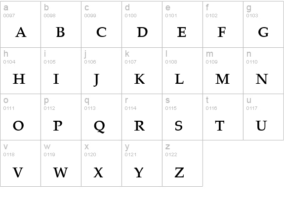 Criteria OldStyle SSi Small Caps  lowercase a-z preview