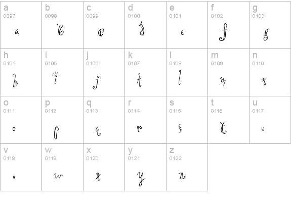 Croissant lowercase a-z preview