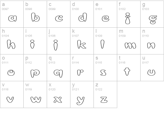 Croissant HE lowercase a-z preview