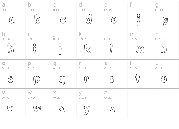 Croissant Ho lowercase a-z preview