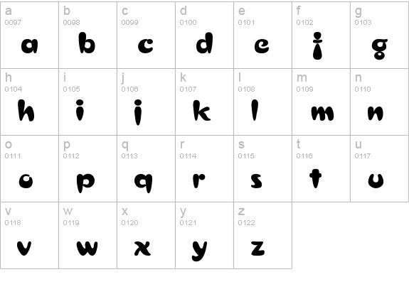 Croissant Wd lowercase a-z preview