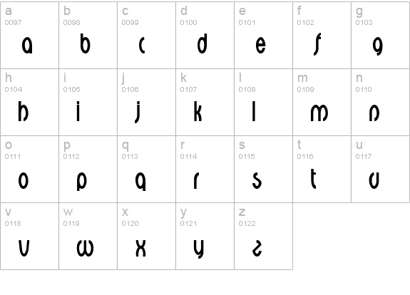 Croix Regular lowercase a-z preview