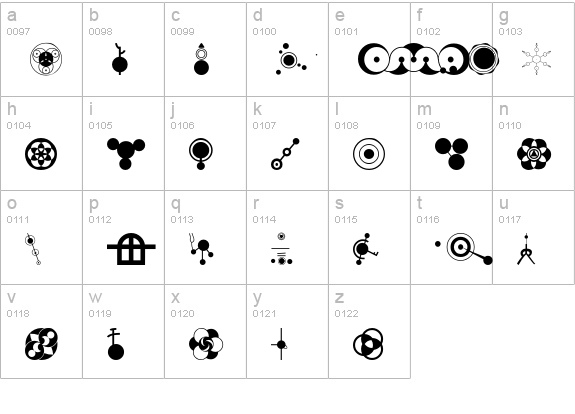 CropBats lowercase a-z preview