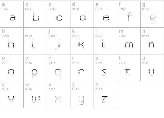 Crossover ExtraLight lowercase a-z preview
