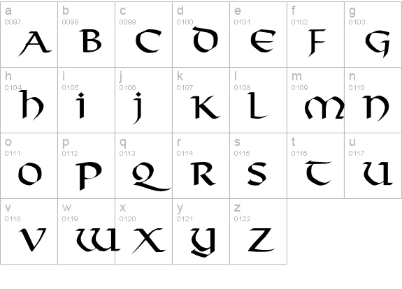 Crownler lowercase a-z preview