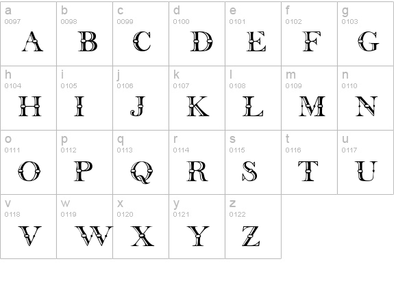 CruiselineDisplayCaps lowercase a-z preview