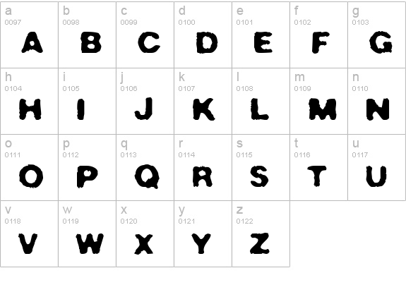 Crush49 lowercase a-z preview