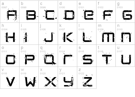 CRUSHED lowercase a-z preview