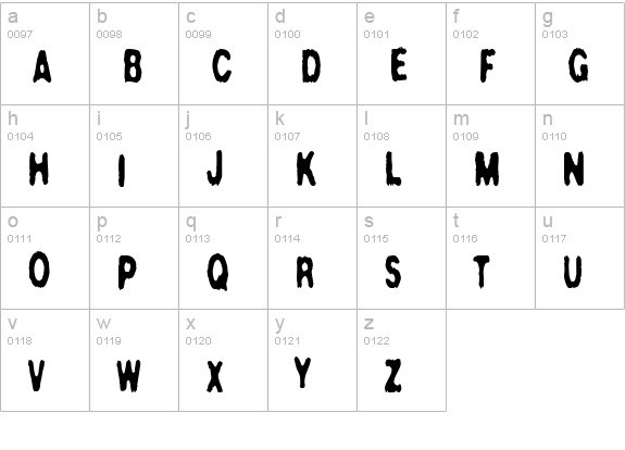 CrushNo47 lowercase a-z preview