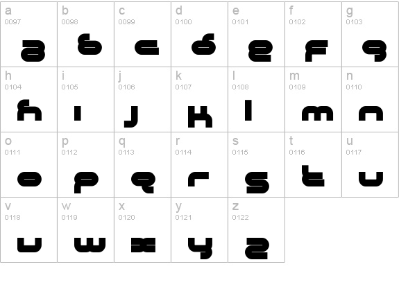 Crystalline lowercase a-z preview